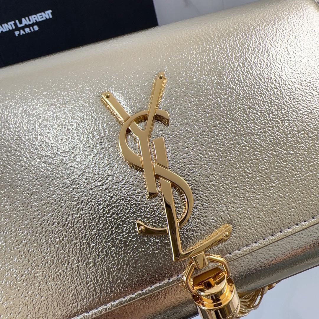 Bolsa Couro Dourado