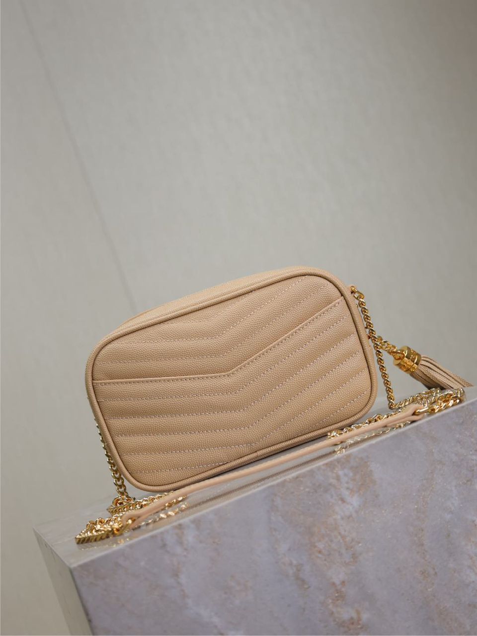 Bolsa Mini Couro Matelassê Preto