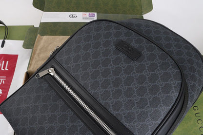 Mochila Couro Preto Costas