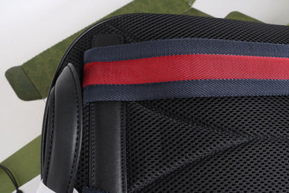 Mochila Couro Preto Costas