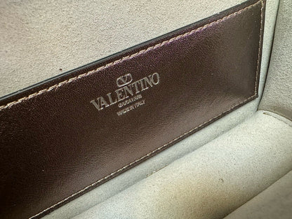 Bolsa Ombro Couro Preto Aplicações Rhinestone
