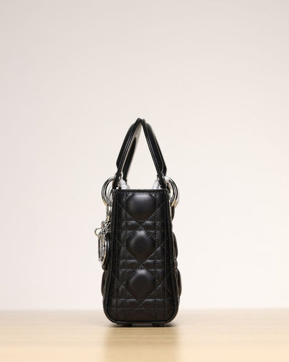 Bolsa Satchel Couro Preto Tamanho Pequeno