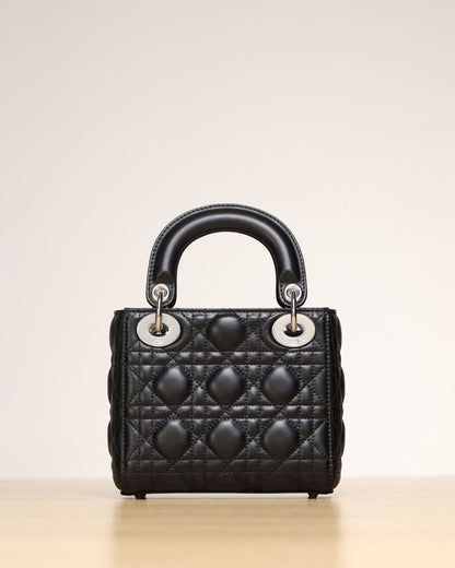 Bolsa Satchel Couro Preto Tamanho Pequeno