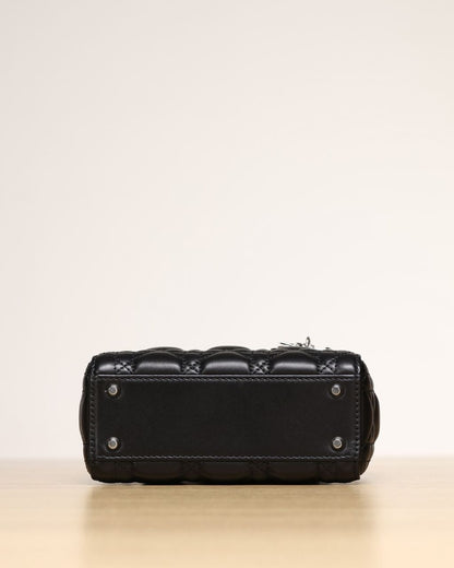 Bolsa Satchel Couro Preto Tamanho Pequeno