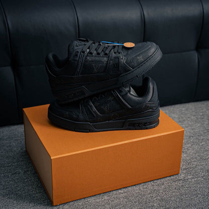 Tênis Casual Couro Preto