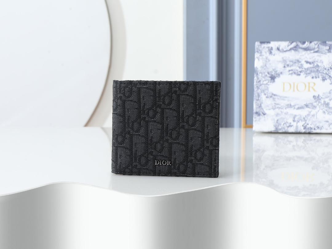Carteira Jacquard Padrão Inclinado Bege Preto