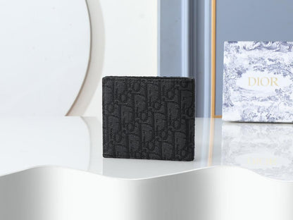 Carteira Jacquard Padrão Inclinado Bege Preto