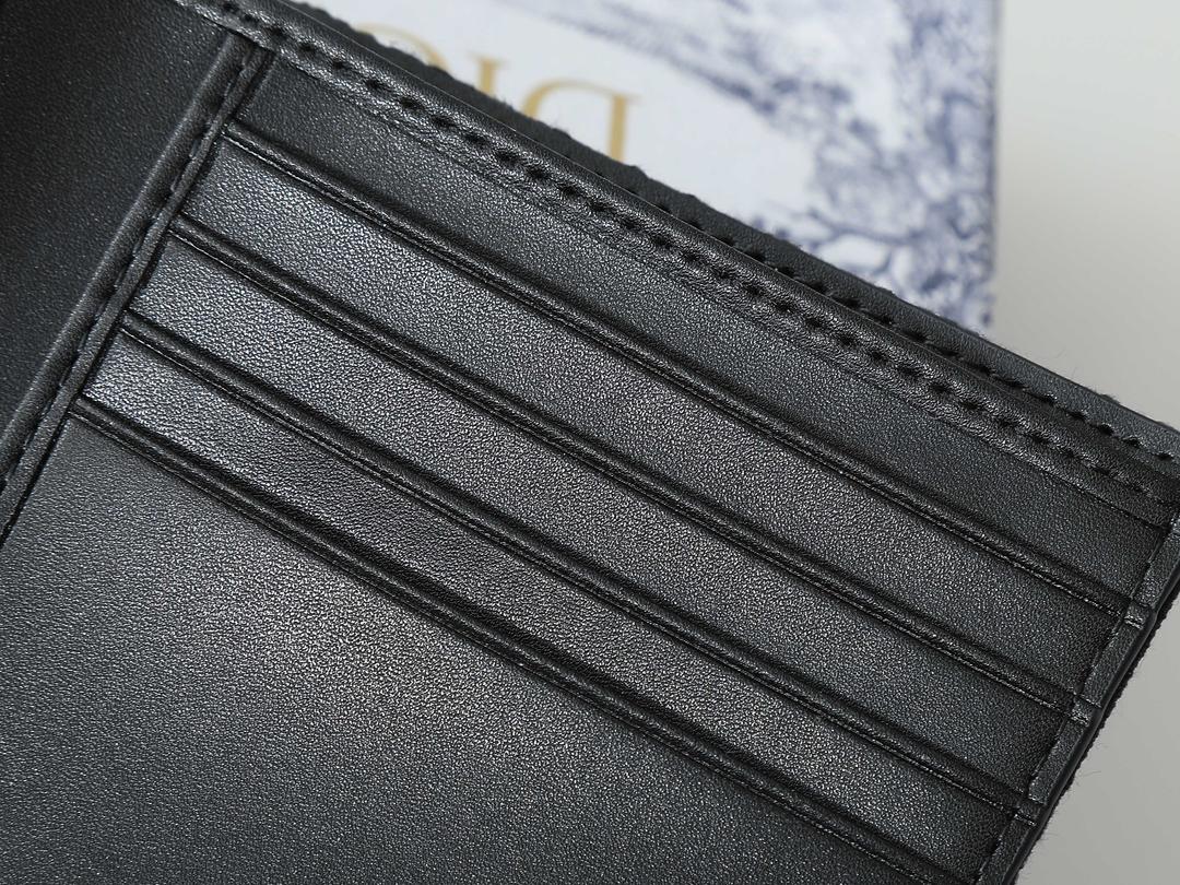 Carteira Jacquard Padrão Inclinado Bege Preto