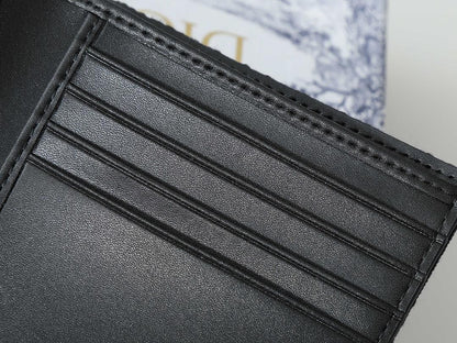 Carteira Jacquard Padrão Inclinado Bege Preto