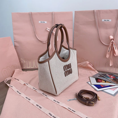 Bolsa Tote Canvas Couro Estruturada
