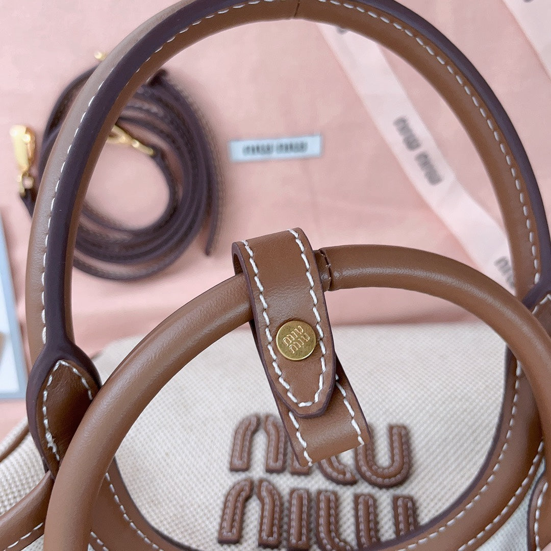Bolsa Tote Canvas Couro Estruturada