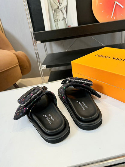 Chinelo Mule Couro Preto Conforto Almofadado
