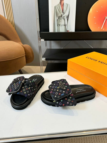 Chinelo Mule Couro Preto Conforto Almofadado