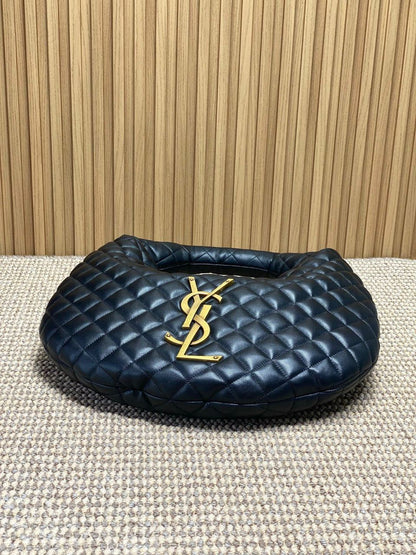 Bolsa Hobo Couro Preto Estruturada