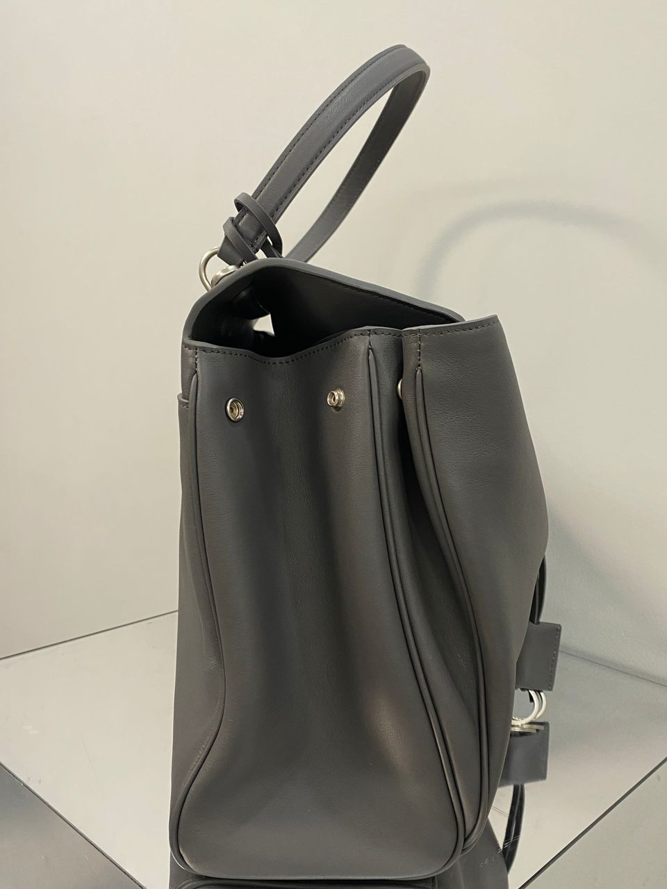 Bolsa Satchel Média Couro Estruturada