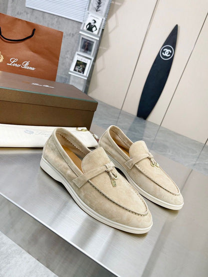 Tênis Casual Couro Camurça Bege