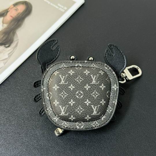 Chaveiro Bolsa Charm Padrão Monograma Geométrico Preto Caranguejo