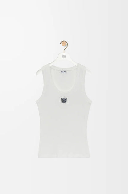 Regata Algodão Branca Minimalista