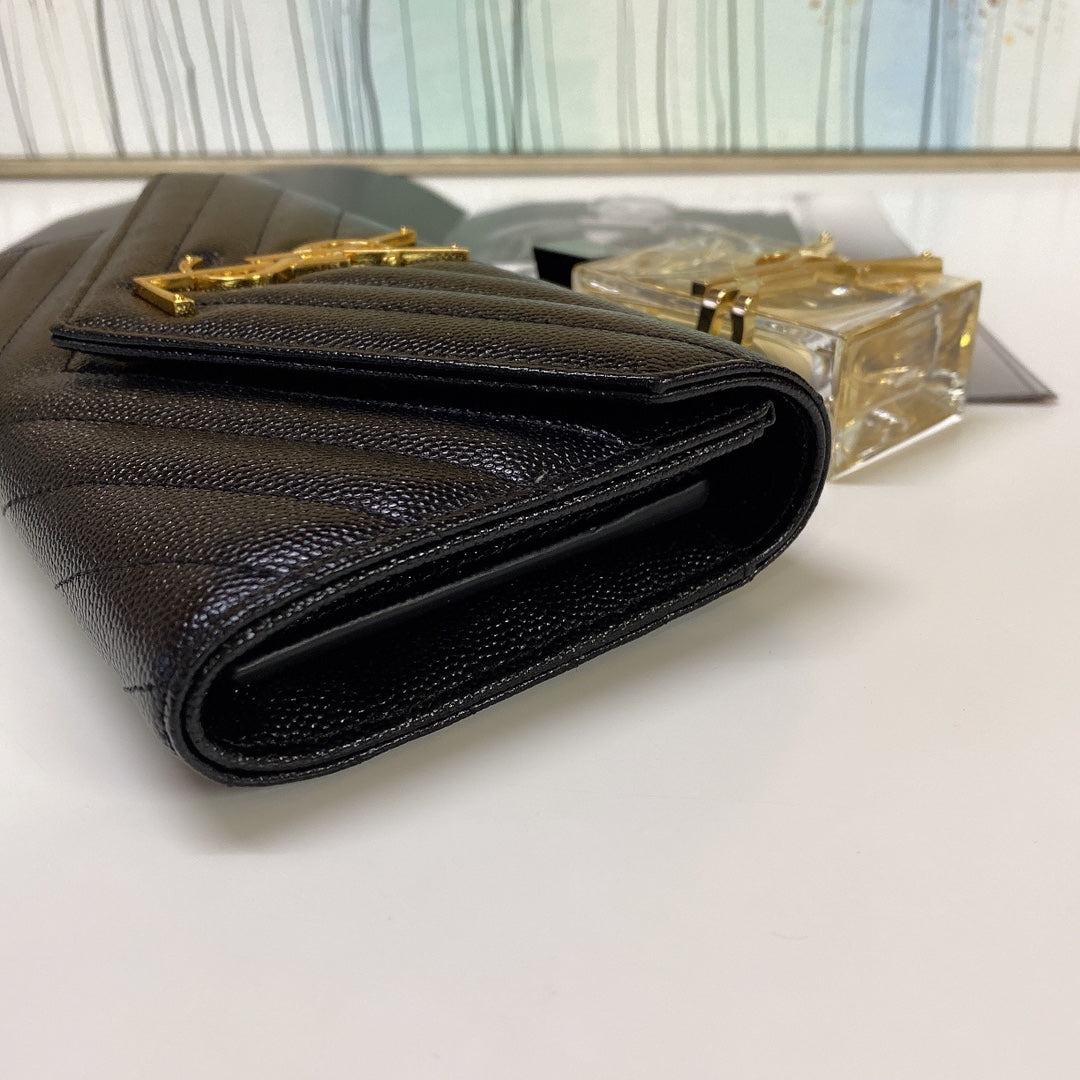 Carteira Couro Preto Bifold