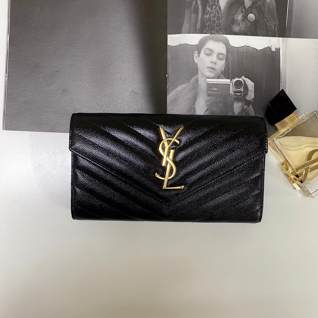 Carteira Couro Preto Bifold