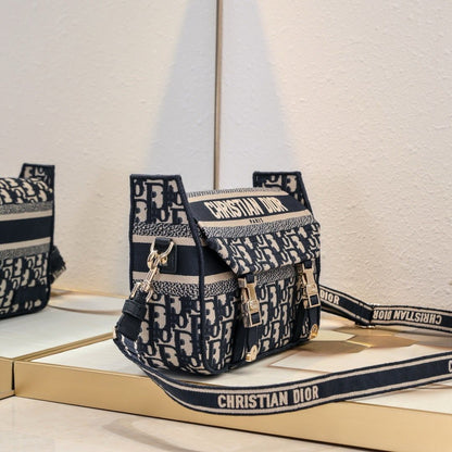 Bolsa Mensageiro Lona Bege Estilo Safari