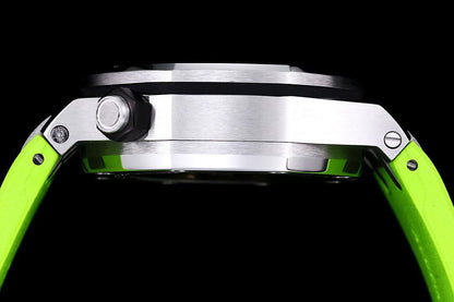 Relógio Cronógrafo Esportivo Mostrador Verde Pulseira Metálica