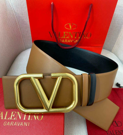 Cinto Couro Preto Fivela Dourada