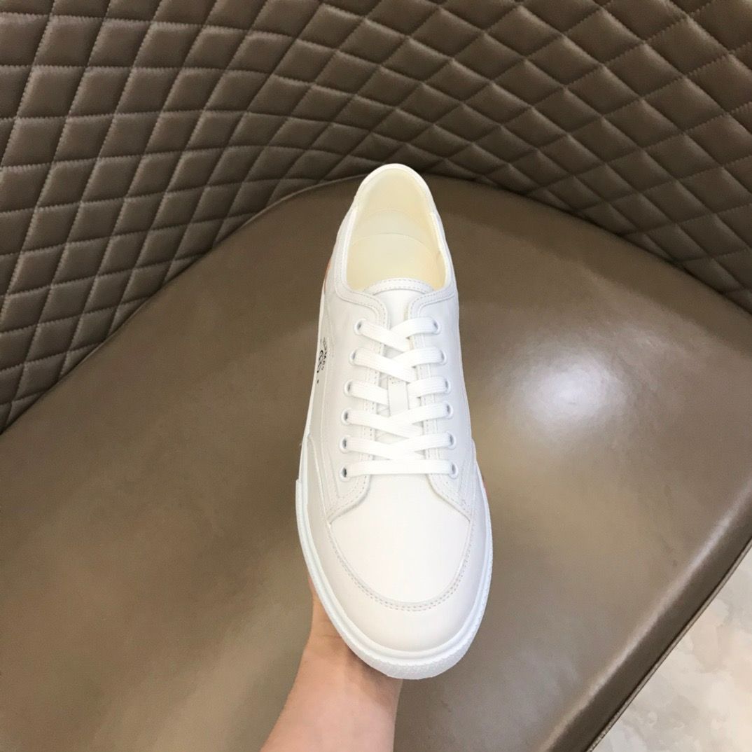 Tênis Couro Branco Cano Baixo Casual