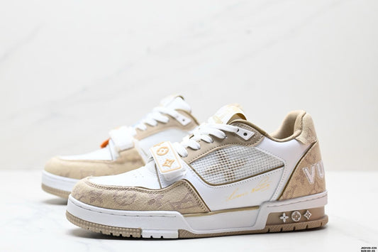 Lv Trainer Beige White Monogram