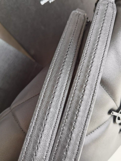 Bolsa Puffer Couro Nappa Média Acolchoada