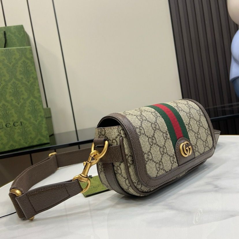 Bolsa Tiracolo Couro Padrão Letras Entrelaçadas Super Mini