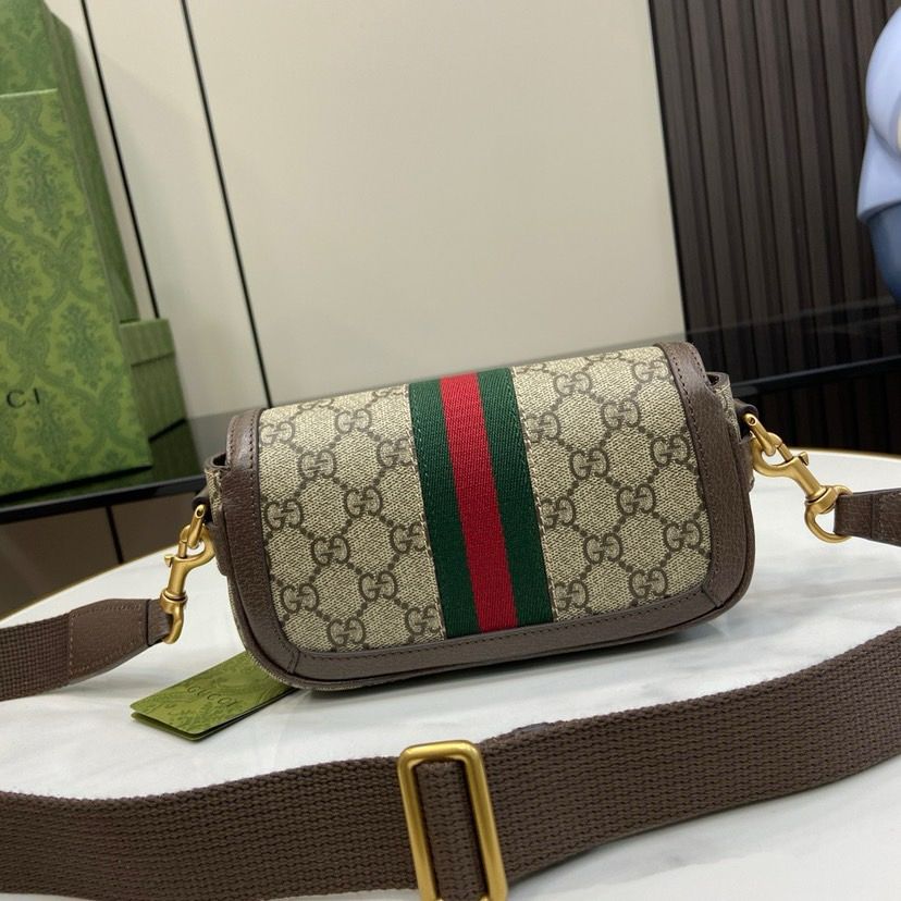 Bolsa Tiracolo Couro Padrão Letras Entrelaçadas Super Mini