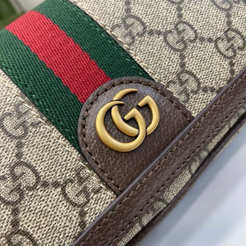 Bolsa Tiracolo Couro Padrão Letras Entrelaçadas Super Mini