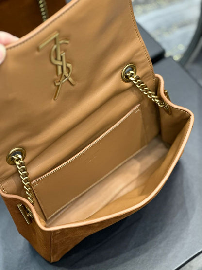 Bolsa Couro Padrão Monograma Geométrico