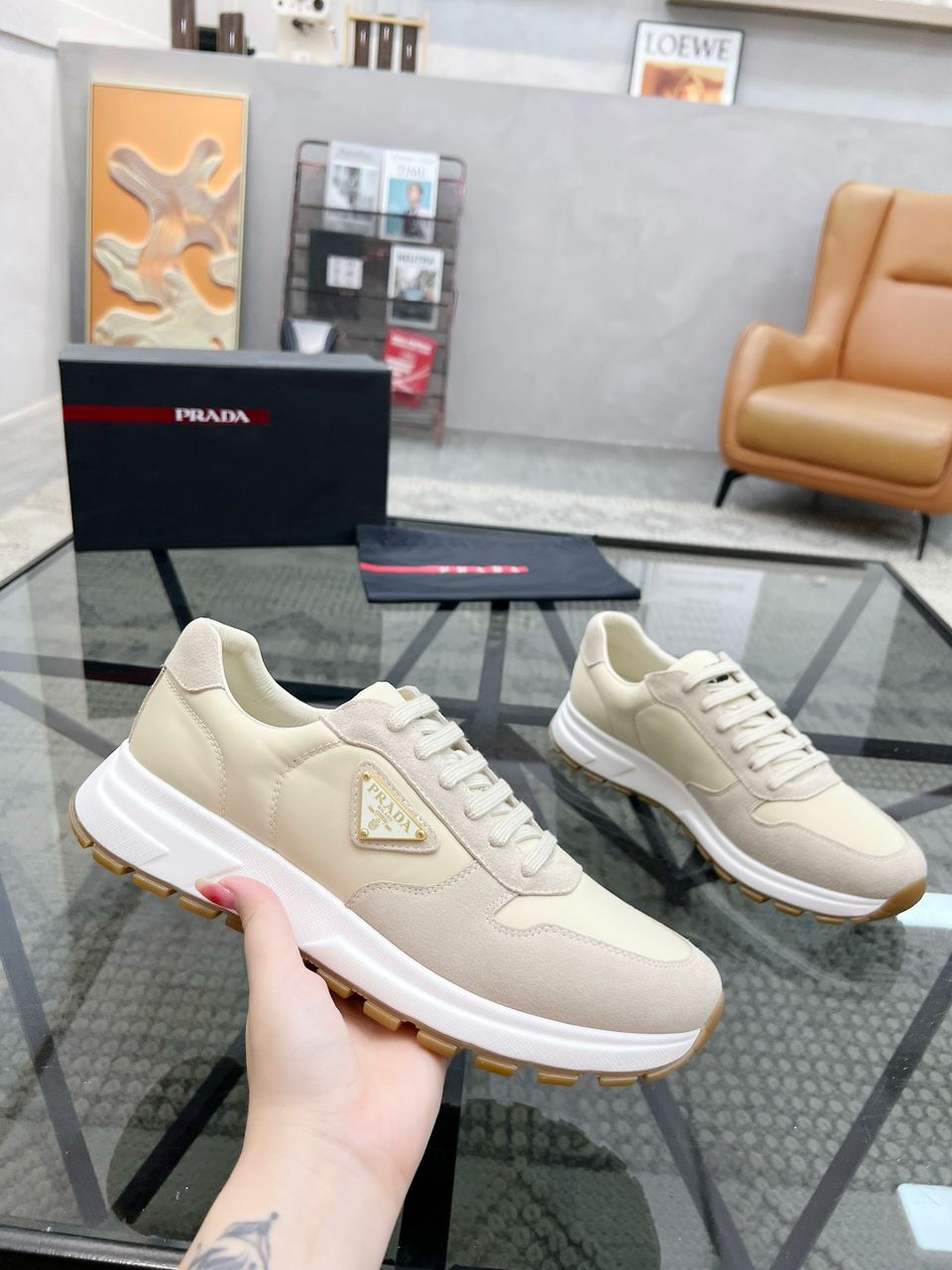 Tênis Nylon Branco Solado Espesso