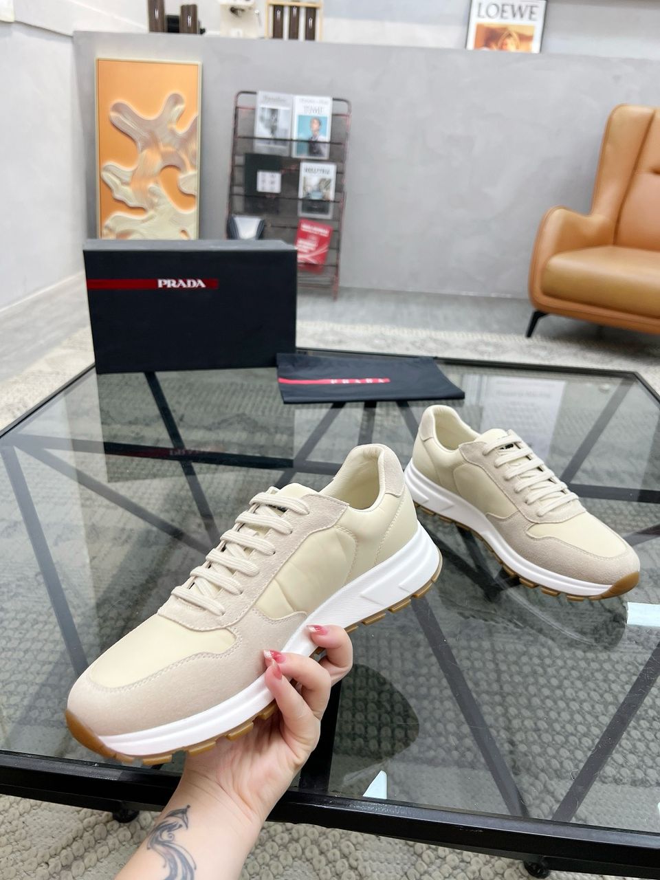 Tênis Nylon Branco Solado Espesso