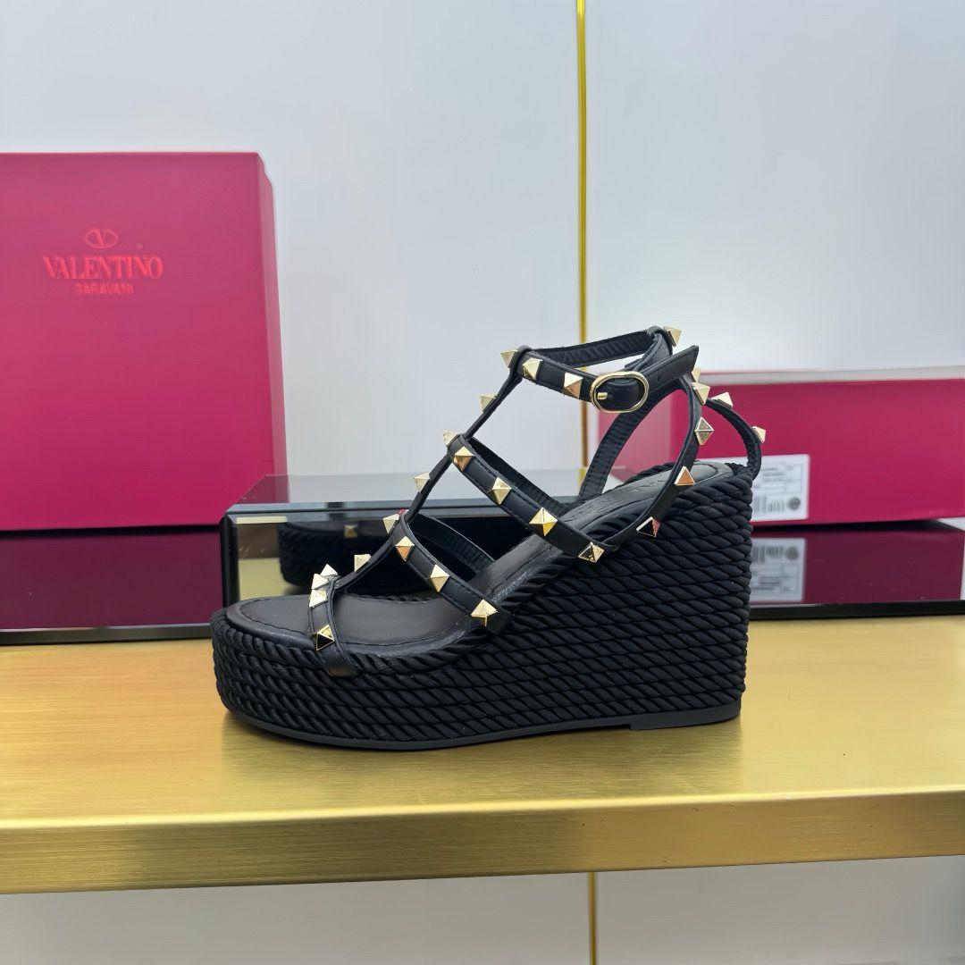 Espadrille Lona Bege Tachas Metálicas 95mm