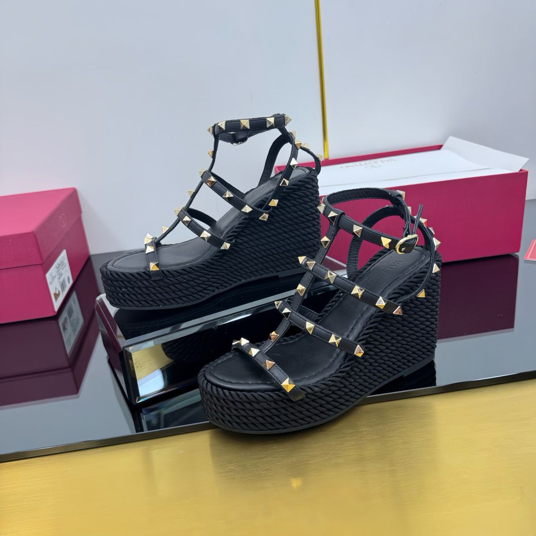 Espadrille Lona Bege Tachas Metálicas 95mm