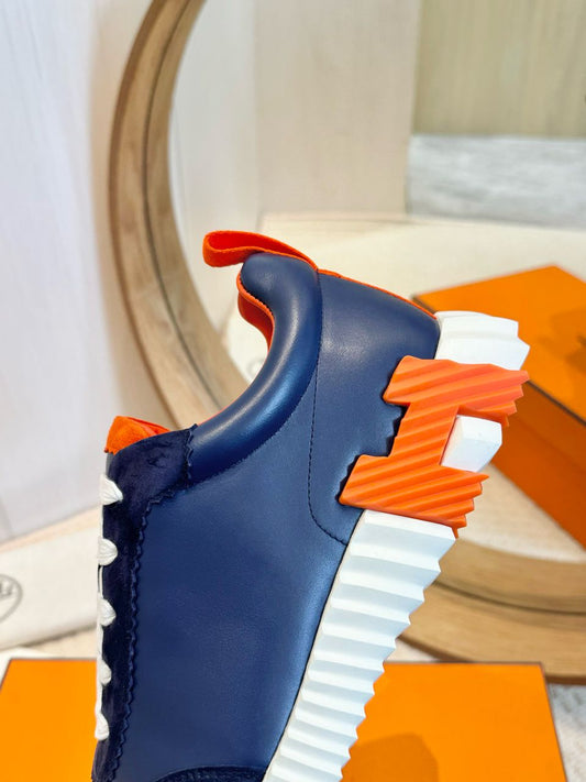 Hermes Air Mesh Suede Goatskin Bouncing Blue