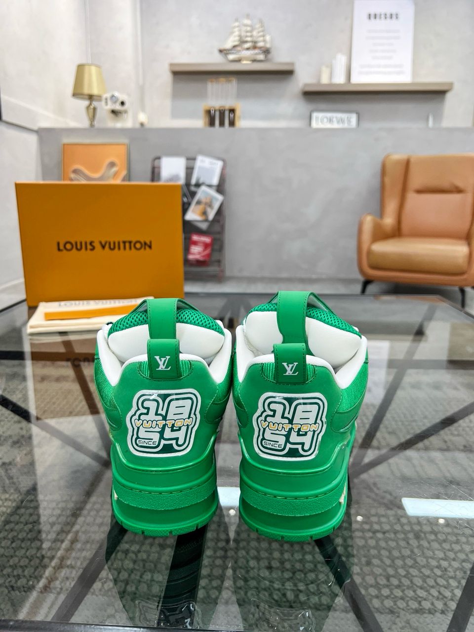 Tênis Casual Couro Verde