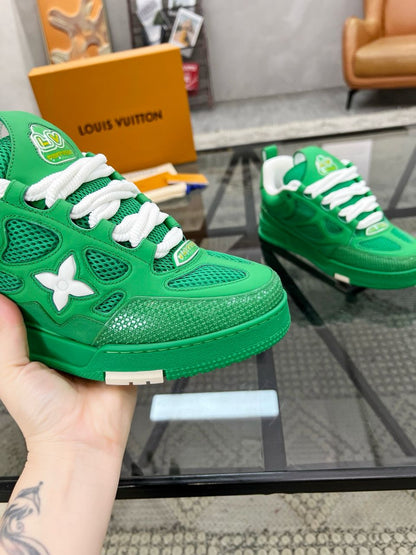 Tênis Casual Couro Verde