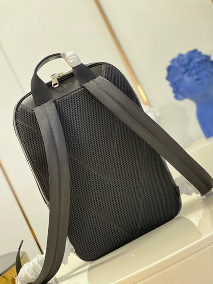 Mochila Padrão Quadriculado Cinza Chumbo