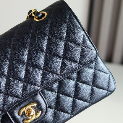Bolsa Satchel Couro Preto Abas Duplas Corrente
