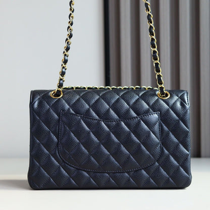 Bolsa Satchel Couro Preto Abas Duplas Corrente