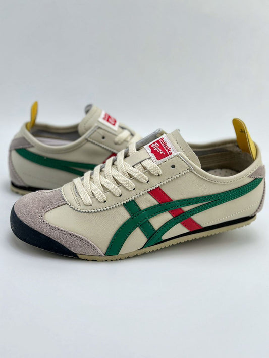 Tênis Retro Couro Branco Listra Lateral