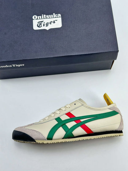 Tênis Retro Couro Branco Listra Lateral