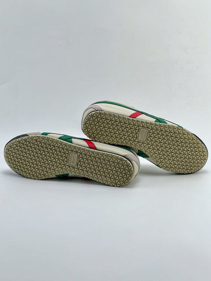 Tênis Retro Couro Branco Listra Lateral