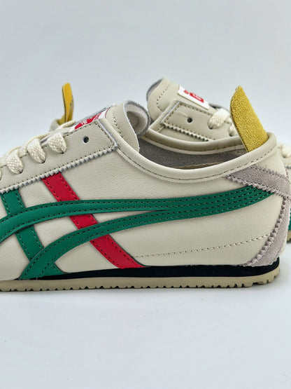 Tênis Retro Couro Branco Listra Lateral