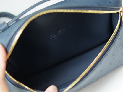 Bolsa Clutch Couro Avestruz Caramelo Bolsos Extras