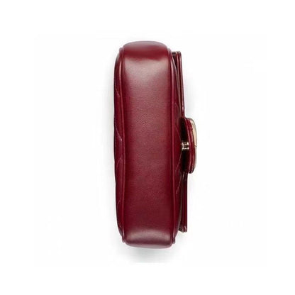 Bolsa Mini Couro Vermelho Letras Entrelaçadas
